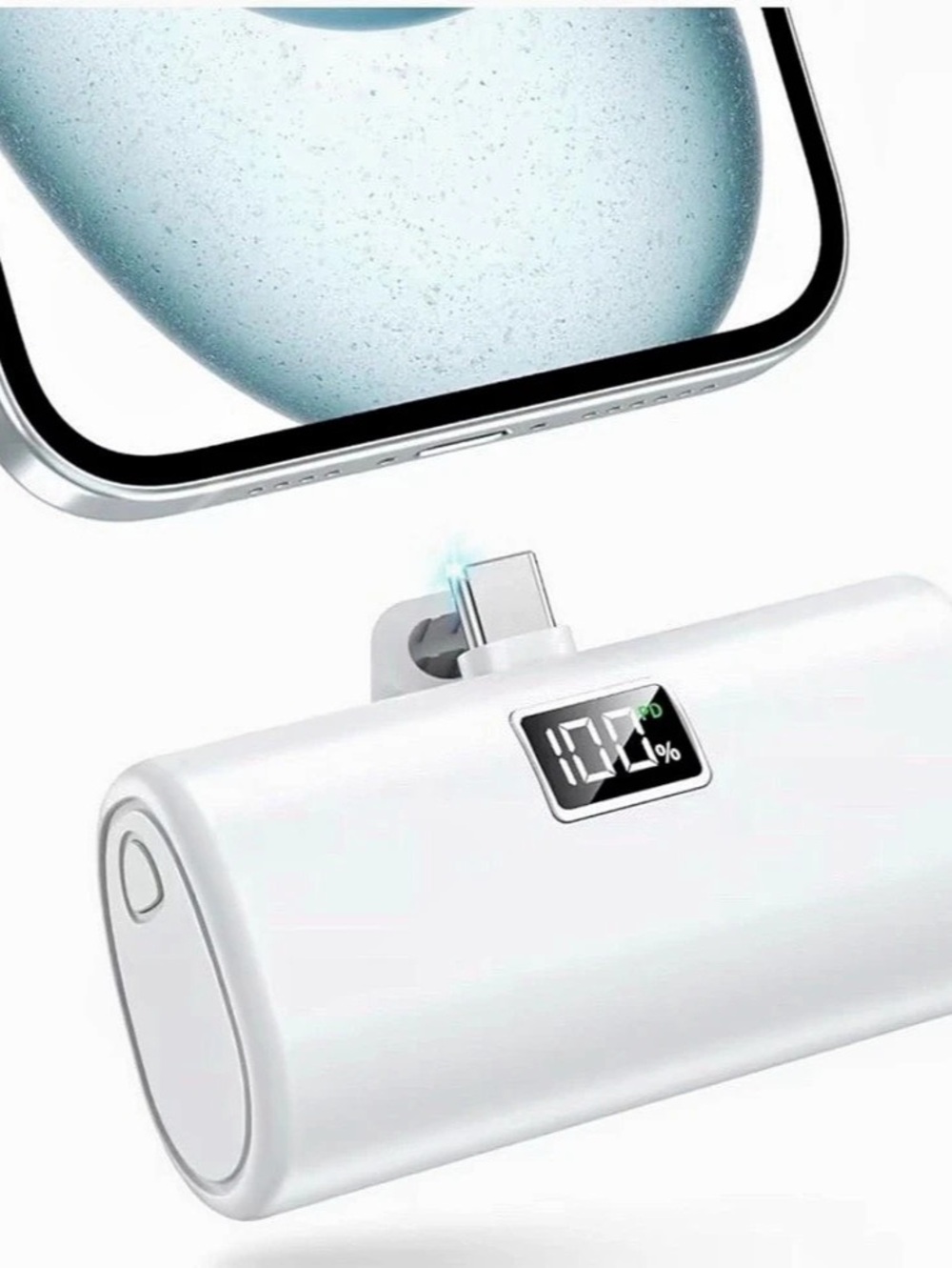 ChargeWorx USB-C Mini Capsule Power Bank 5000mAh White